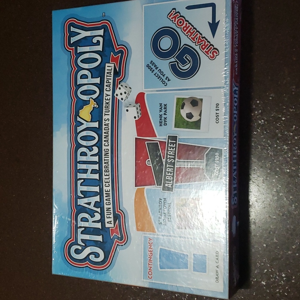 Board Game - Strathroyopoly.  CANADA'S Turkey Capital Game. New in box.